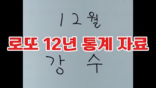 로또 1149회1152회 12월 한 달 동안 유용하게 쓰일 12년 통계 12월 강수입니다 ⦿ 로또 분석 참고 자료 [upl. by Lasonde573]