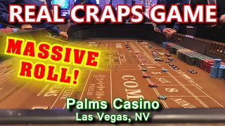 HOW TO ROLL 35 TIMES  Live Craps Game 39  Palms Casino Las Vegas NV  Inside the Casino [upl. by Nevi]