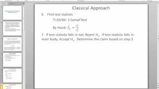 Elementary Statistics Inference about Two Population Standard Deviations [upl. by Ydnil]