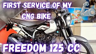 BAJAJ FREEDOM 125 CC CNG BIKE FIRST SERVICE COST 😣😢 [upl. by Norrv]