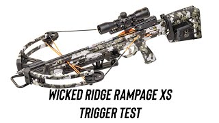 Wicked Ridge Rampage XS Crossbow Trigger Pull Test  Lightest Crossbow [upl. by Enelime]