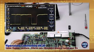 Riparazione Commodore VIC20 Schermo nero alimentatore guasto e pulsante fire non funzionante [upl. by Elletsirk520]