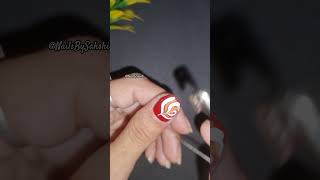 Easy red nails❤️🌸 nailart nails youtubeshorts shorts virlshort easynailartforgirls [upl. by Wilkens552]