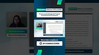 🔴 TSP Cómo redactar la metodología [upl. by Yrannav]