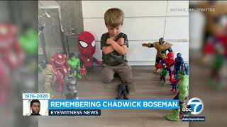 Chadwick Boseman Kids pay tribute to quotBlack Pantherquot star  ABC7 [upl. by Brookes791]