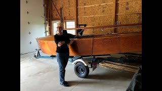 Ep 10 Glassing Trunk Cut and Scarf Hull Pieces Designing and Building a Sailing Rowboat [upl. by Bendicty]