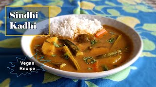 Sindhi Kadhi with lots of vegetables Vegan Sindhi Kadhi recipe [upl. by Kilam752]