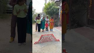 Glass Tower Challenge me Dadi fail ho Gayi 😄🤪 shorts funny comedy familychallenge funnyshorts [upl. by Acirtal304]