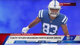 Indianapolis Colts Kylen Granson hosts book drive [upl. by Shanan]