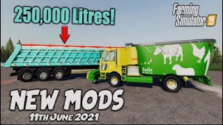 FS19  NEW MODS  250000 Litre trailer Review Farming Simulator 19  11th June 2021 [upl. by Brine854]