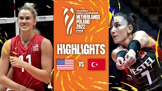 🇺🇸 USA vs 🇹🇷 TÜR  Highlights Phase 2 Womens World Championship 2022 [upl. by Nohtan]