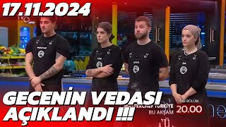 MasterChef Son Bölüm Kim Elendi  17 Kasım Veda Eden İsim Ezgi Oldu [upl. by Ellasal]