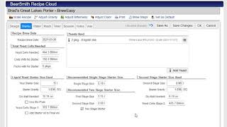 The Yeast Starter Tab in the BeerSmith Web Beer Recipe Editor [upl. by Oramug]