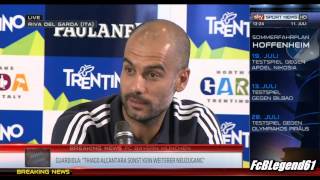 Pep Guardiola AbschlussPressekonferenz im Trentino  11072013 [upl. by Anchie]