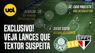 PALMEIRAS 5X0 SÃO PAULO VÍDEO EXCLUSIVO MOSTRA LANCES SUSPEITOS DE MANIPULAÇÃO APONTADOS POR TEXTOR [upl. by Llenrod]