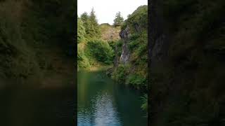 The quarry lake in Rosebush Pembrokeshire vancamping carcamping pembrokeshire [upl. by Tegirb]