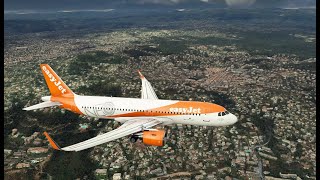 4K Ultra Settings Full Flight Liverpool UK  Nice France  Easyjet A320 Neo MSFS [upl. by Atilam]