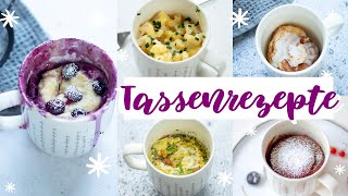 5 schnelle Tassen Rezepte für die Mikrowelle  Tassenkuchen amp Tassen Essen in 5 Minuten [upl. by Phillips186]