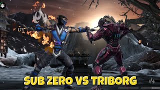 EPIC SUBZERO VS TRIBORG SHOWDOWN FROZEN BLOOD IN MORTAL KOMBAT MADNESS [upl. by Christmann]