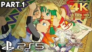 Grandia Gameplay Walkthrough Part 1  PS5 PS1  4K HDR No Commentary Gaming [upl. by Mchenry]