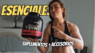 MIS ESENCIALES PARA EL GYM ACCESORIOS Y SUPLEMENTACIÓN [upl. by Enaj]