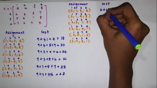 Assignment Problem based on Exhaustive Search Tamil  Brute force method  CS6402 [upl. by Haroppiz478]