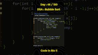 Bubble Sort Explained with Data Structures and Algorithms bubblesort sortingalgorithms [upl. by Nauqad]