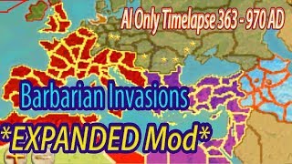 Expanded Mod Barbarian Invasions Timelapse 363  970 AD [upl. by Lewak488]