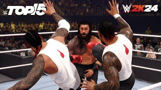 15 BEST WWE 2K24 Tag Team Finishers Ranked [upl. by Nolyad]