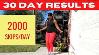 Jump Rope Challenge 2000 Jumps per Day  RESULTS [upl. by Eannaj]