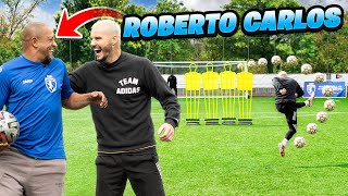 ROBERTO CARLOS TEACHES ME HIS INSANE FREE KICK 😱💫☄️ [upl. by Ainsley236]