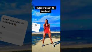 Beach workout island 🏝️ life motivation shorts tonedlegs tonedabs [upl. by Htims206]