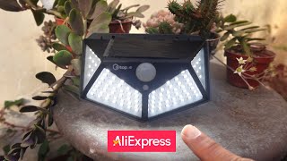 LAMPARA SOLAR LED de AliExpress  UnBoxing [upl. by Nedrud716]