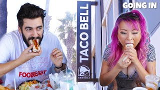 Crazy Rainas ONE BITE Challenge at Taco Bell  Going In [upl. by Elledoj]