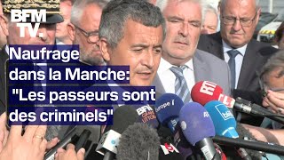 Naufrage dans la Manche la réaction en intégralité de Gérald Darmanin [upl. by Prader711]