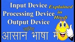 What is Input Processing and Output Device  Explained in Hindi [upl. by Enela144]