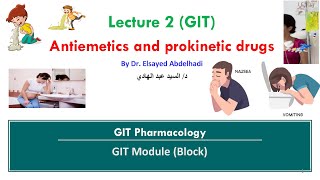 Lecture 2  Antiemetics and prokinetic drugs  Dr Elsayed Abdelhadi  2024  2025 [upl. by Oriana356]