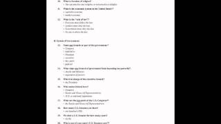 100 US Citizenship Questions 135 Part 1 [upl. by Daniyal]