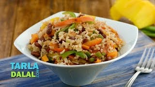 Mexican Rice Diabetic and Zero Oil Recipe by Tarla Dalal [upl. by Rilda]