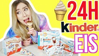 24 STUNDEN eingesperrt mit KINDER SCHOKOLADE EIS [upl. by Eiuqcaj483]