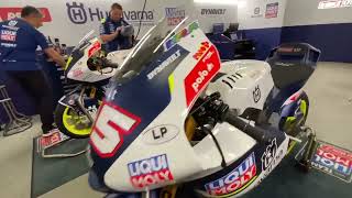 Close up Darryn Binders Moto2 bike amp Arai helmet [upl. by Francklyn42]