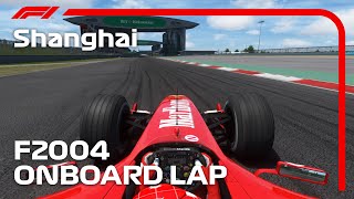 Ferrari F2004  Shanghai International Circuit Onboard Lap  Assetto Corsa [upl. by Bendick]