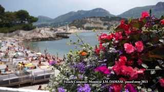 南仏カシCassisの映像でダマーズの『 ヴァカンス 』JeanMichel Damase〈 VACANCES 〉 [upl. by Yesrej]