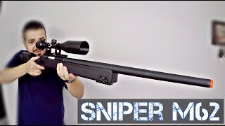 RIFLE SNIPER M62 DOBLE EAGLE  Airsoft Review  FBAIRSOFT [upl. by Atikaj]