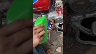 Motorbike engine easy oil install [upl. by Yenal]