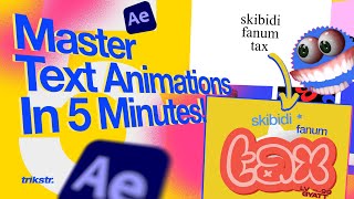 How To Master Text Animation In After Effects 5 Minutes [upl. by Adnilemre]