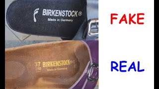 Real vs fake Birkenstock sandals  How to spot fake Birkenstock Madrid sandals and slippers [upl. by Roarke]