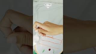 Embroidery stem stitch 15 embroidery embroiderydesign viralvideo viralshort shorts trending [upl. by Alegnaed]