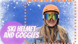 Ski Helmet with Goggles and Earpads [upl. by Ecinreb626]