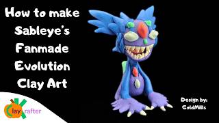 How to make Sableyes evolution Malevoleye Fanmade Clay Art Figure [upl. by Georglana]